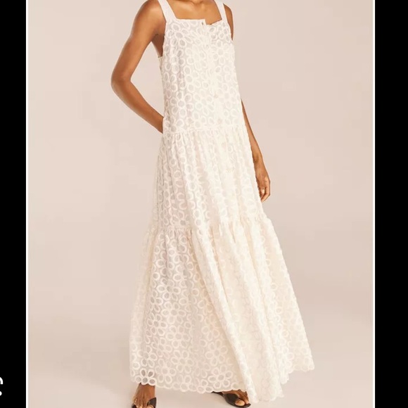 Rebecca Taylor White Sleeveless Maxi Dress - Picture 2 of 5